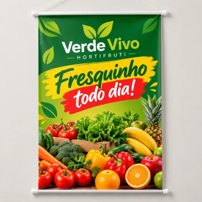 Banner impresso pela WL Soluções Gráficas